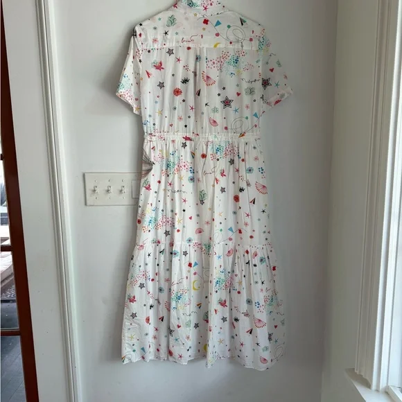 Vilagallo White Cream Buttoned Sundress - Picture 6 of 7